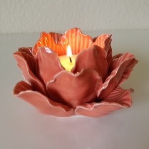 Ceramic Flower Candle Holder